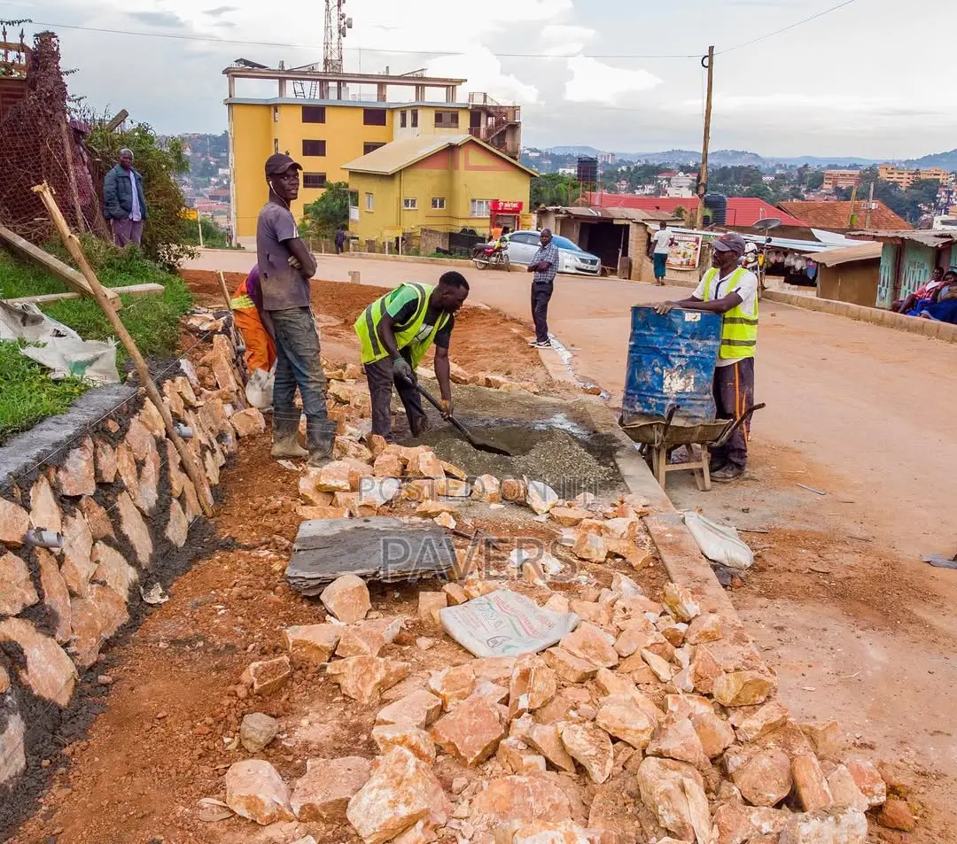 Road Side Stone Pitching