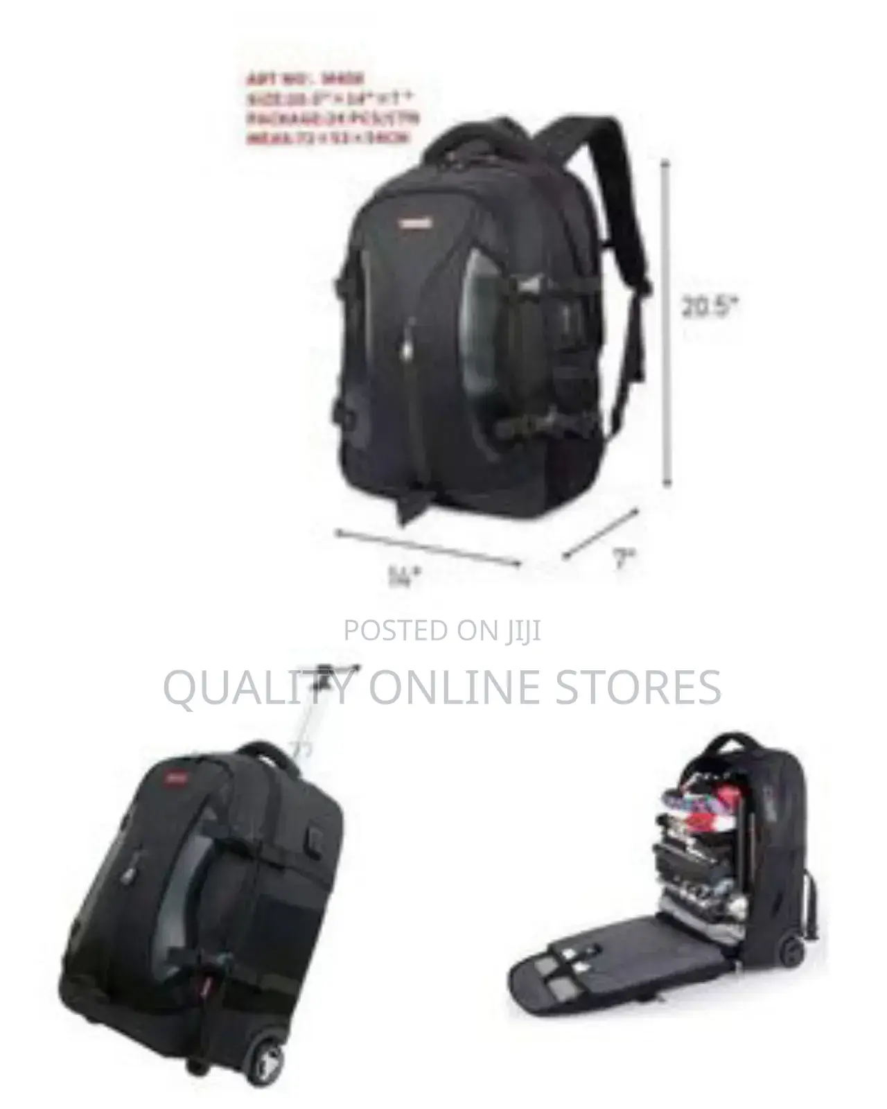 Trolley Backpack Wheeled Backpacks, Trolley Backpack Nylon Rollin