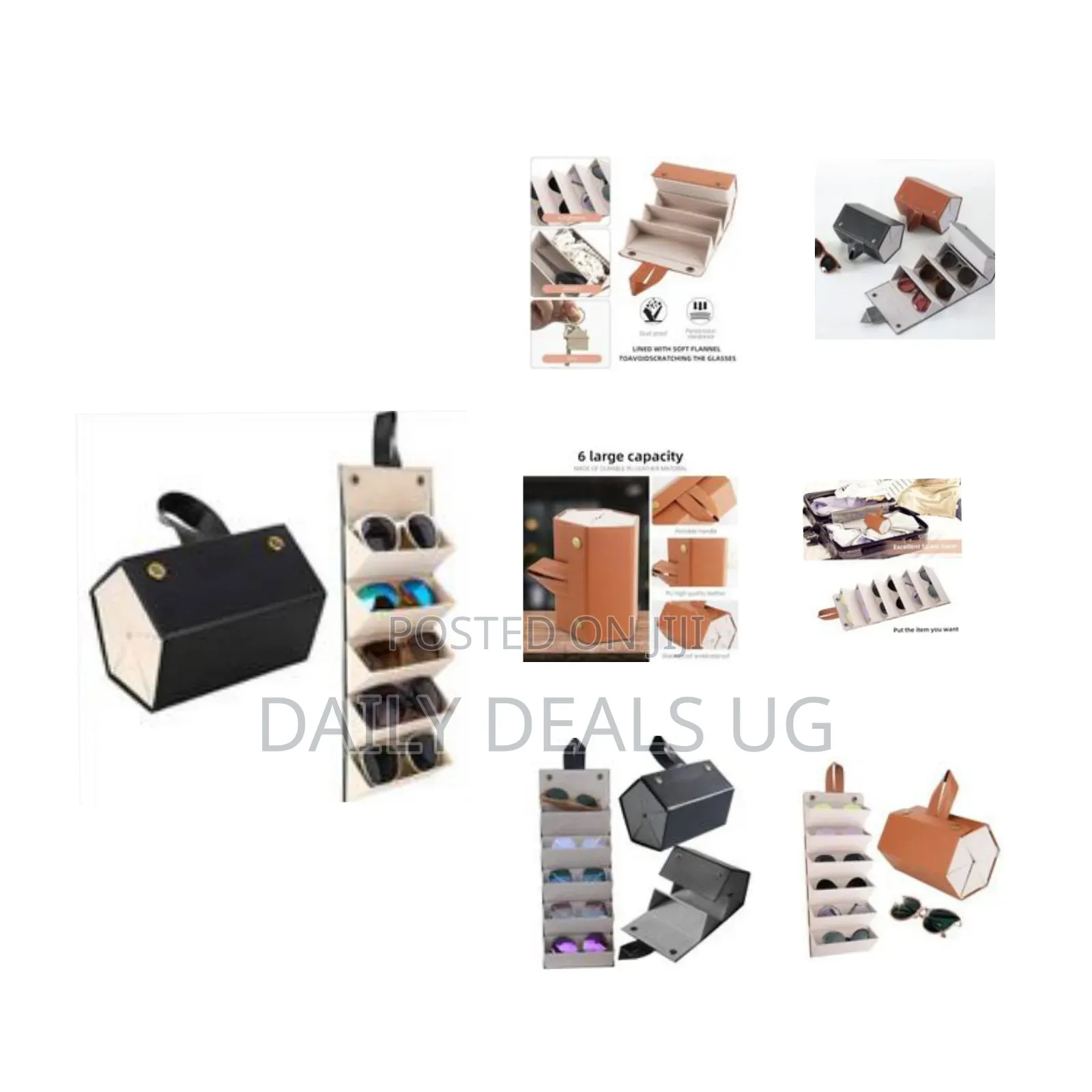 Sunglasses Travel Case With 5 Slots, Multi Sunglasses Storage Case