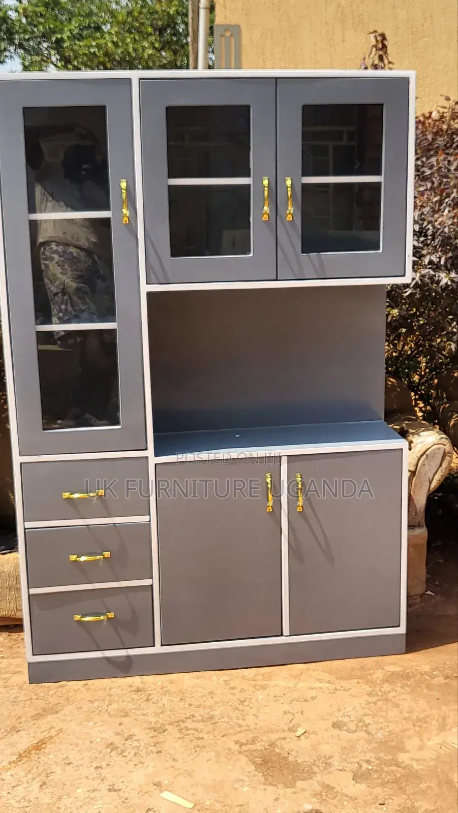 New Gray and White Sideboard