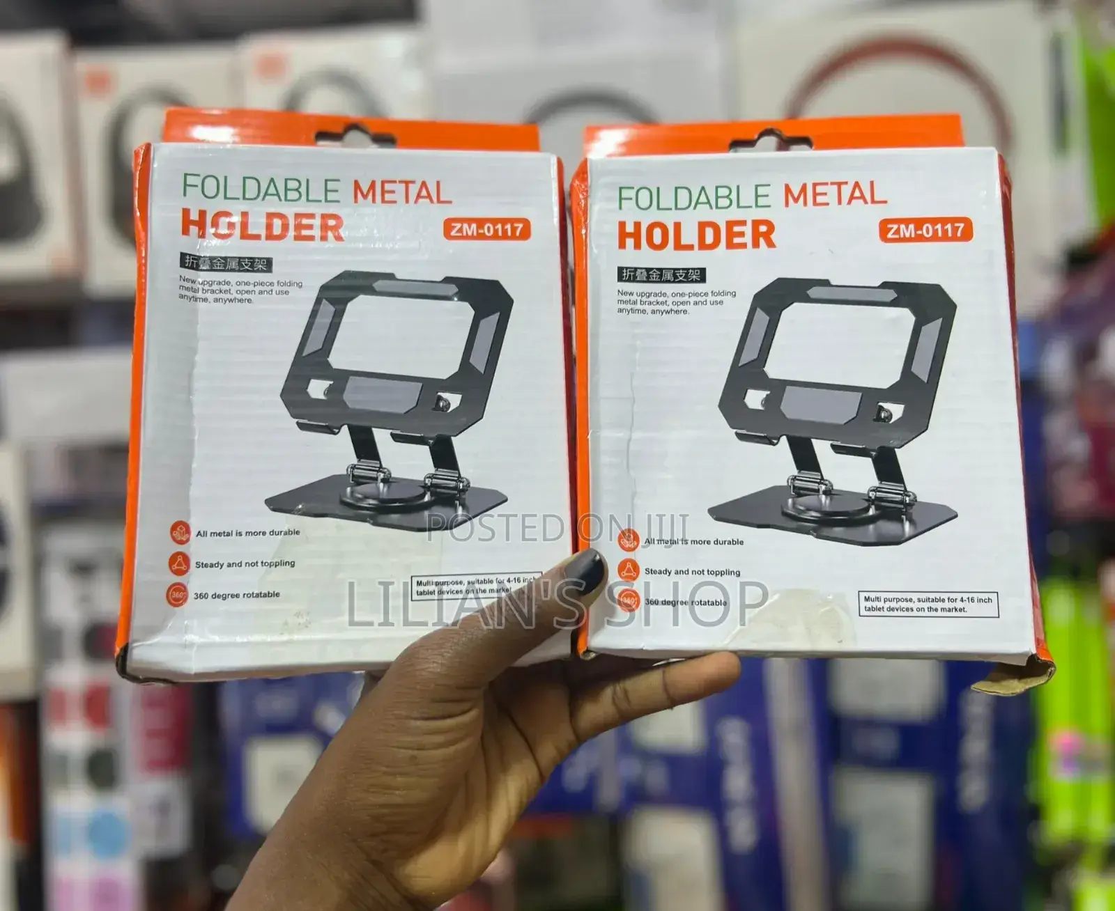 Tablet and Phone Holder,Metal and Foldable