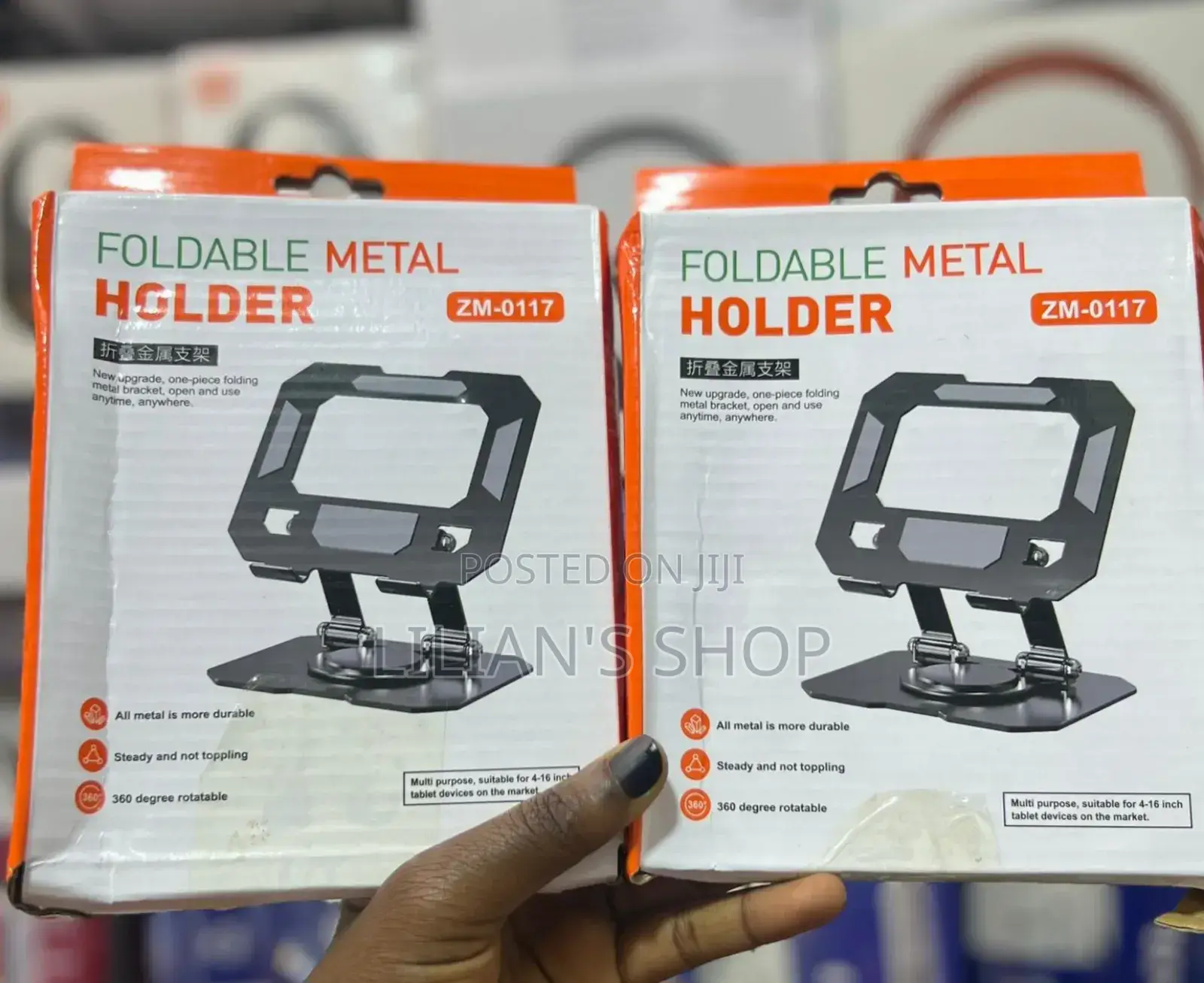 Tablet and Phone Holder,Metal and Foldable