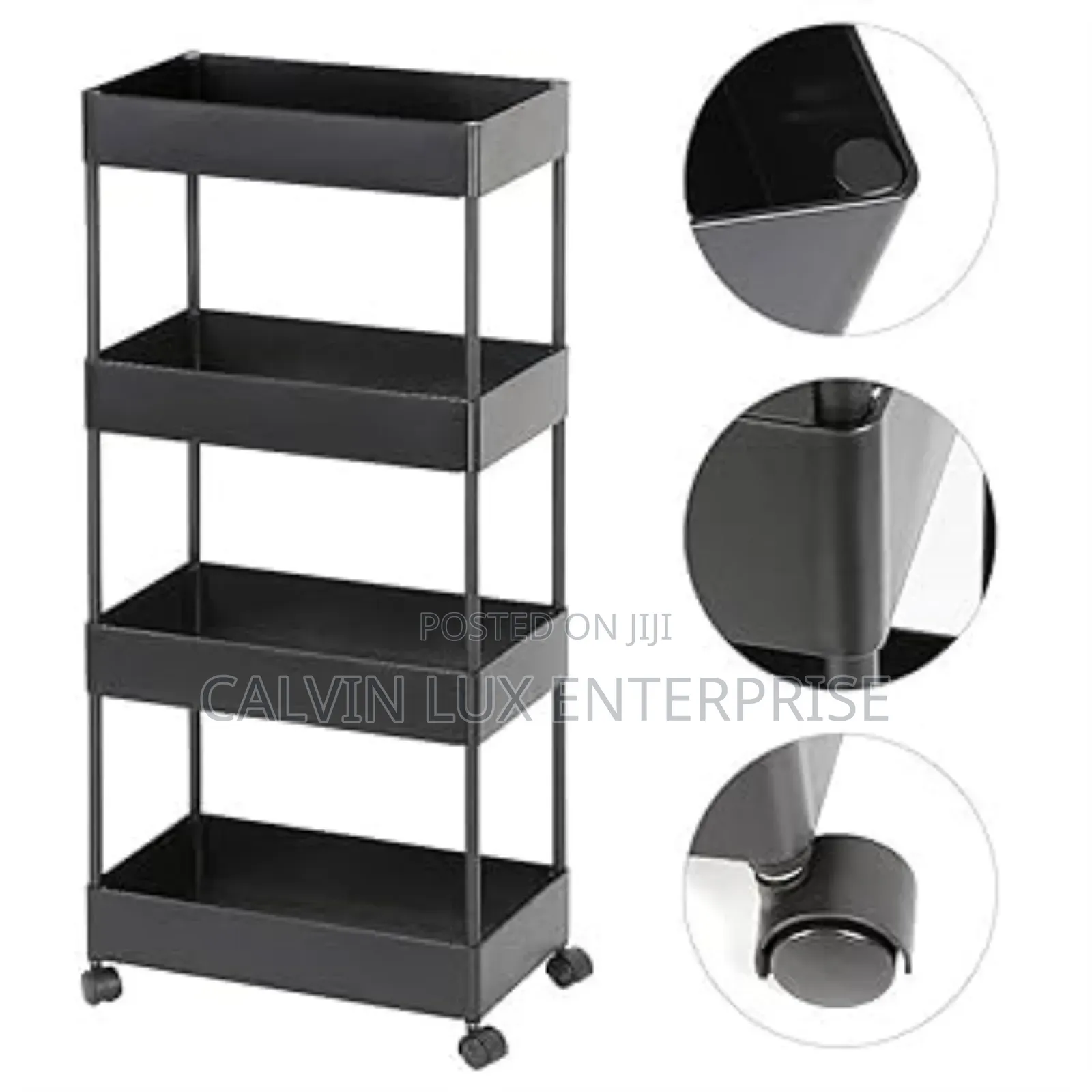 Storage Trolley Shelves 4 Tier
