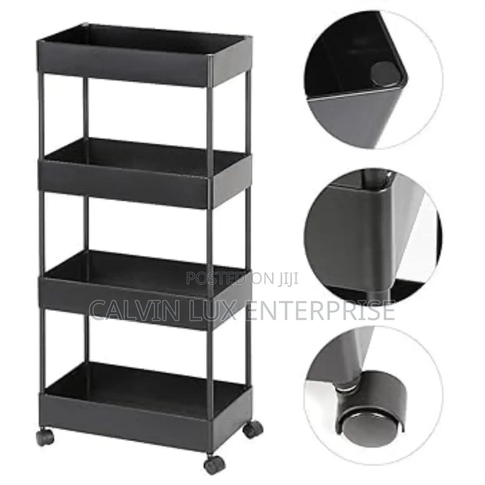 Storage Trolley Shelves 4 Tier
