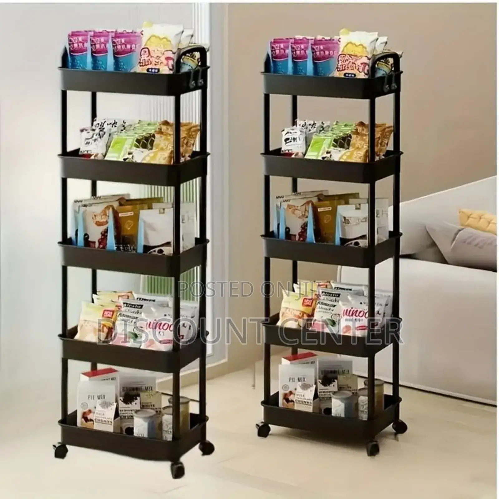 Storage Trolley Shelves 4 Tier