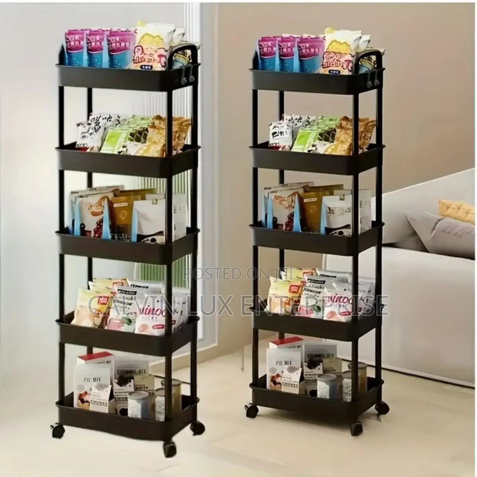 Storage Trolley Shelves 4 Tier