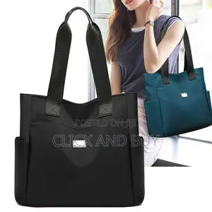 Women Waterproof Nylon Tote Bag With Zip Casual Handbag Shoulder Bag