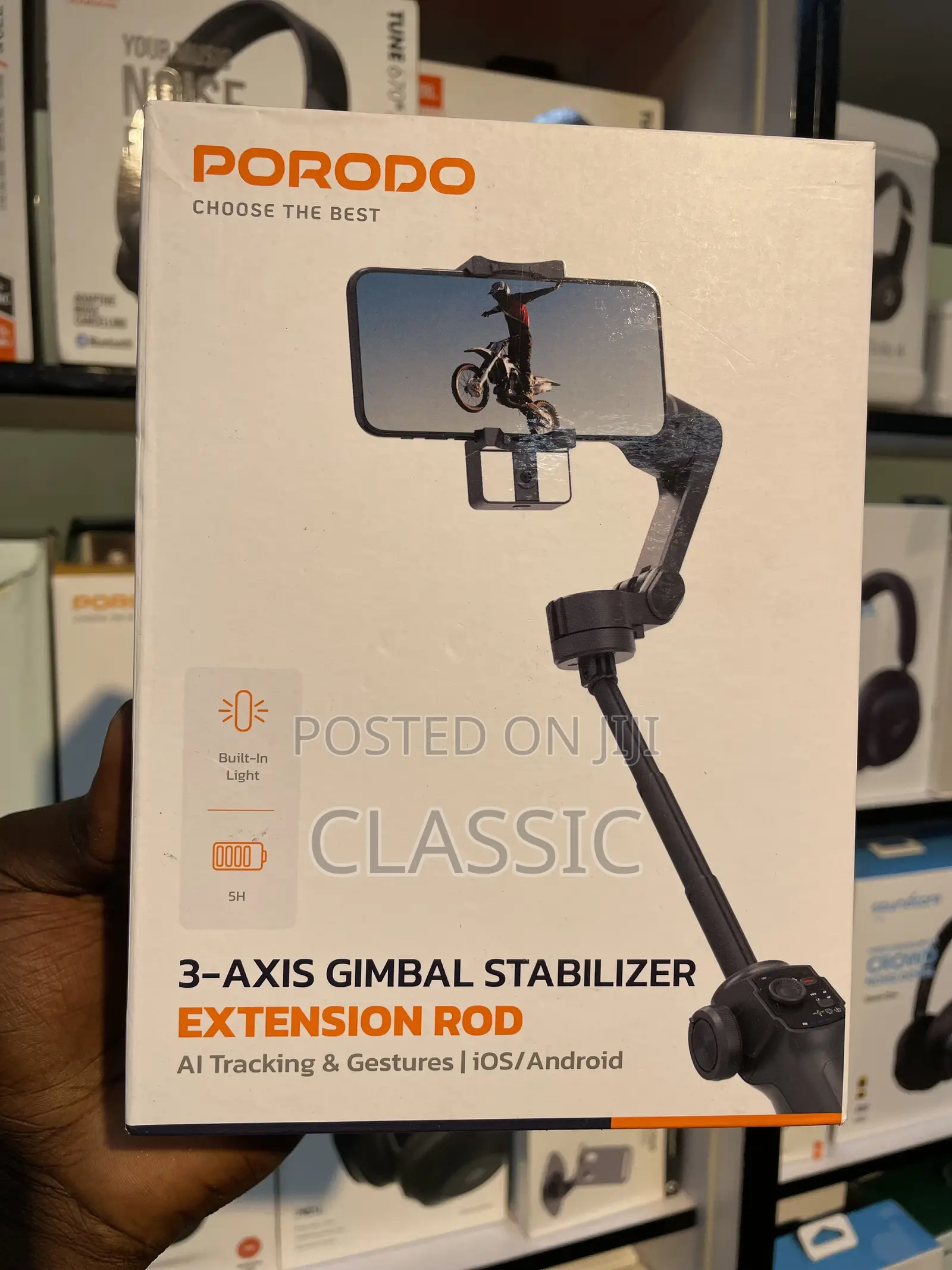 Porodo 3axis Extension Rod Ai Tracker Gimbal P9
