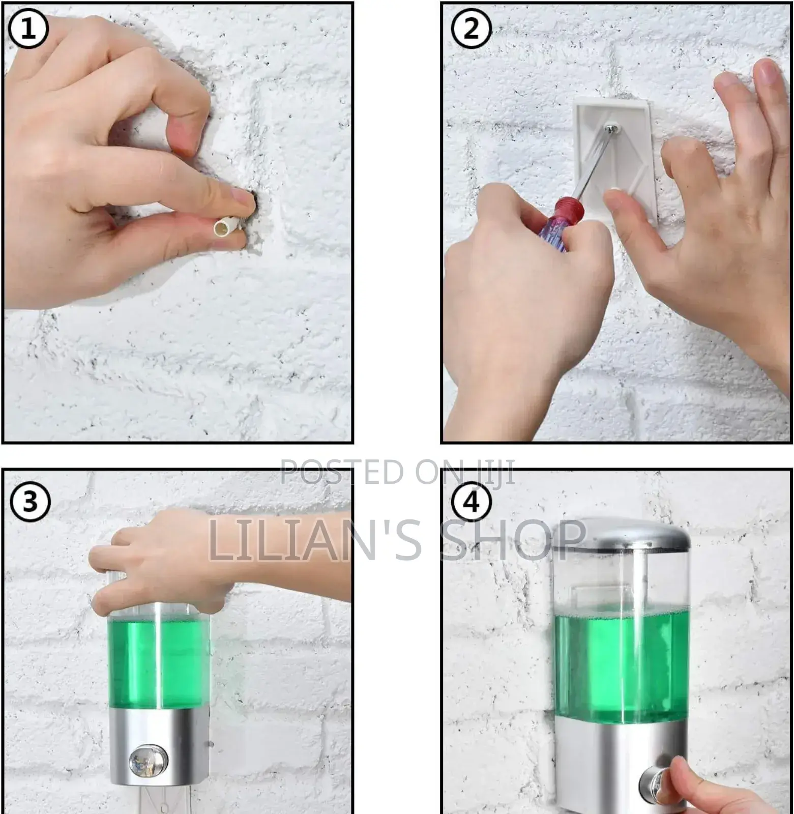 Manual Wall Mounted Liquid Soap and Lotion Dispenser