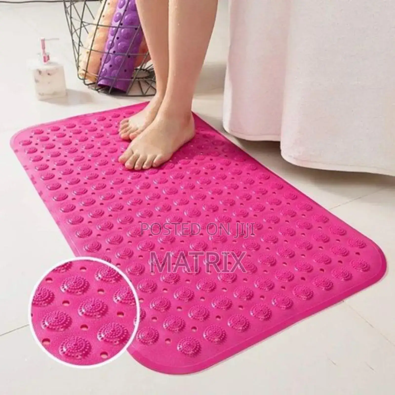 Bathroom Mats Anti_slip With Suction Caps (Multicolor)