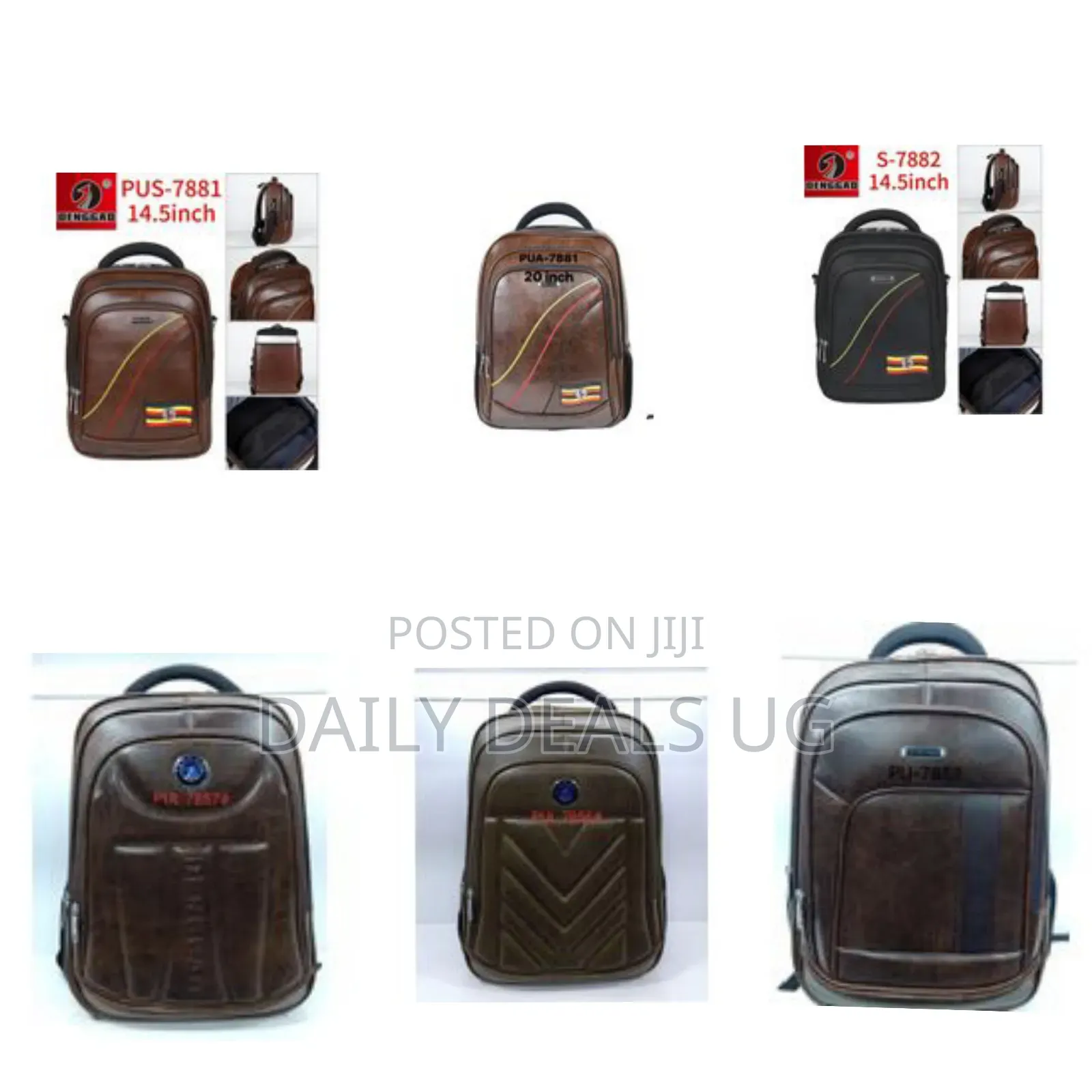 Denggao 14.5inch Leather Carry-on Travel Backpack Office Bag