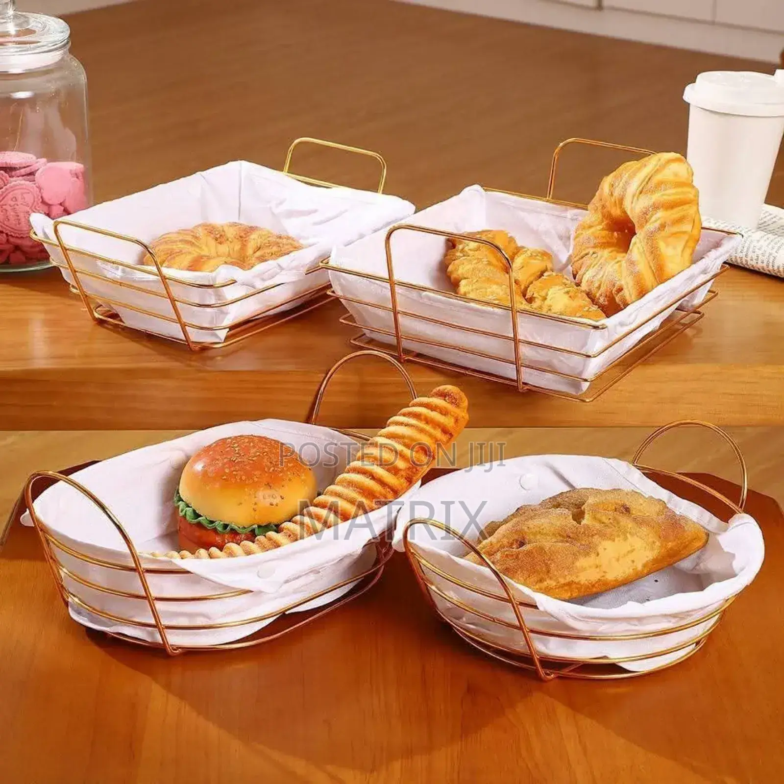 Bread Baskets for Serving Various Baked Goods Like Bread, Pastries.