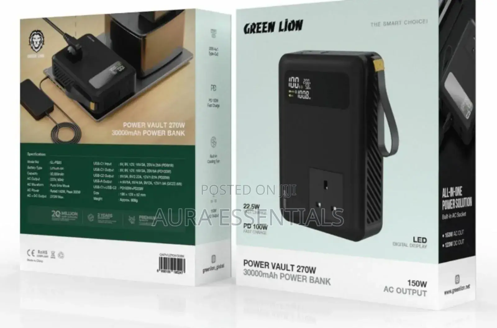 Green Lion Power Vault 270w 30000mah Power Bank