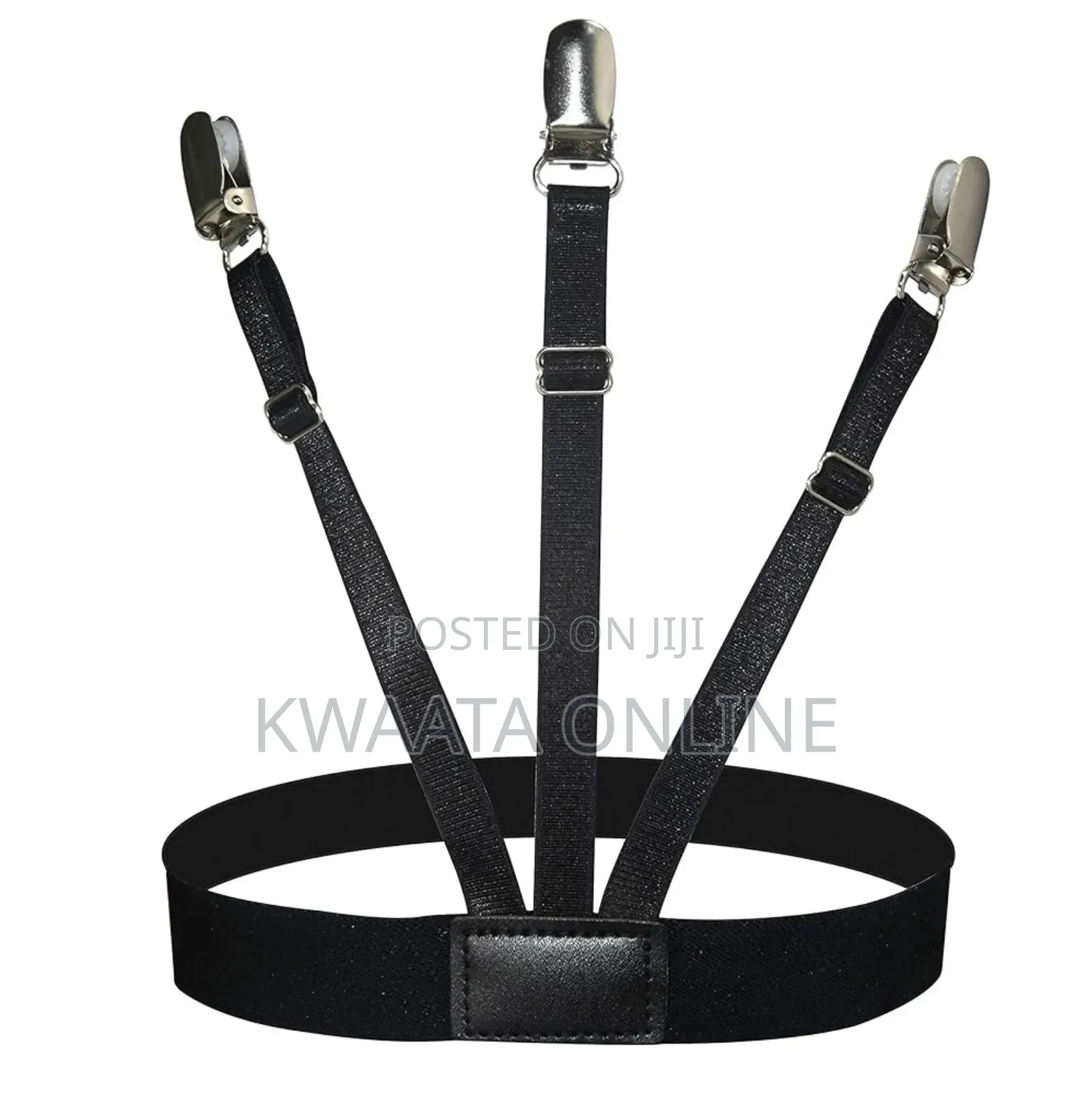 Men's Shirt Stays, Elastic Garter With Locking Clamps, Shirt Tuckers