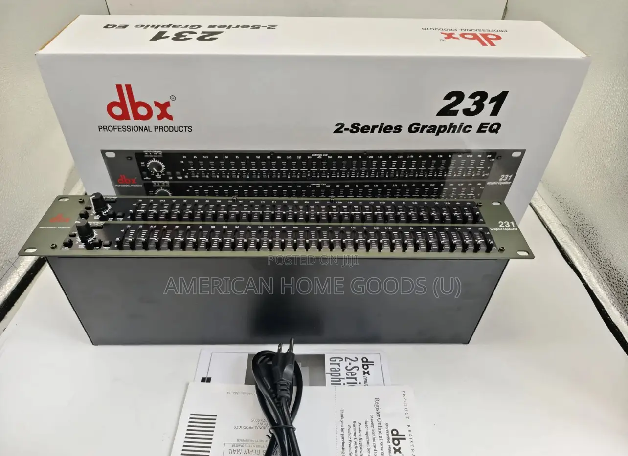 Dbx 231 Dual Channel 31-band Graphic Equalizer Rackmount Pro Audio Eq