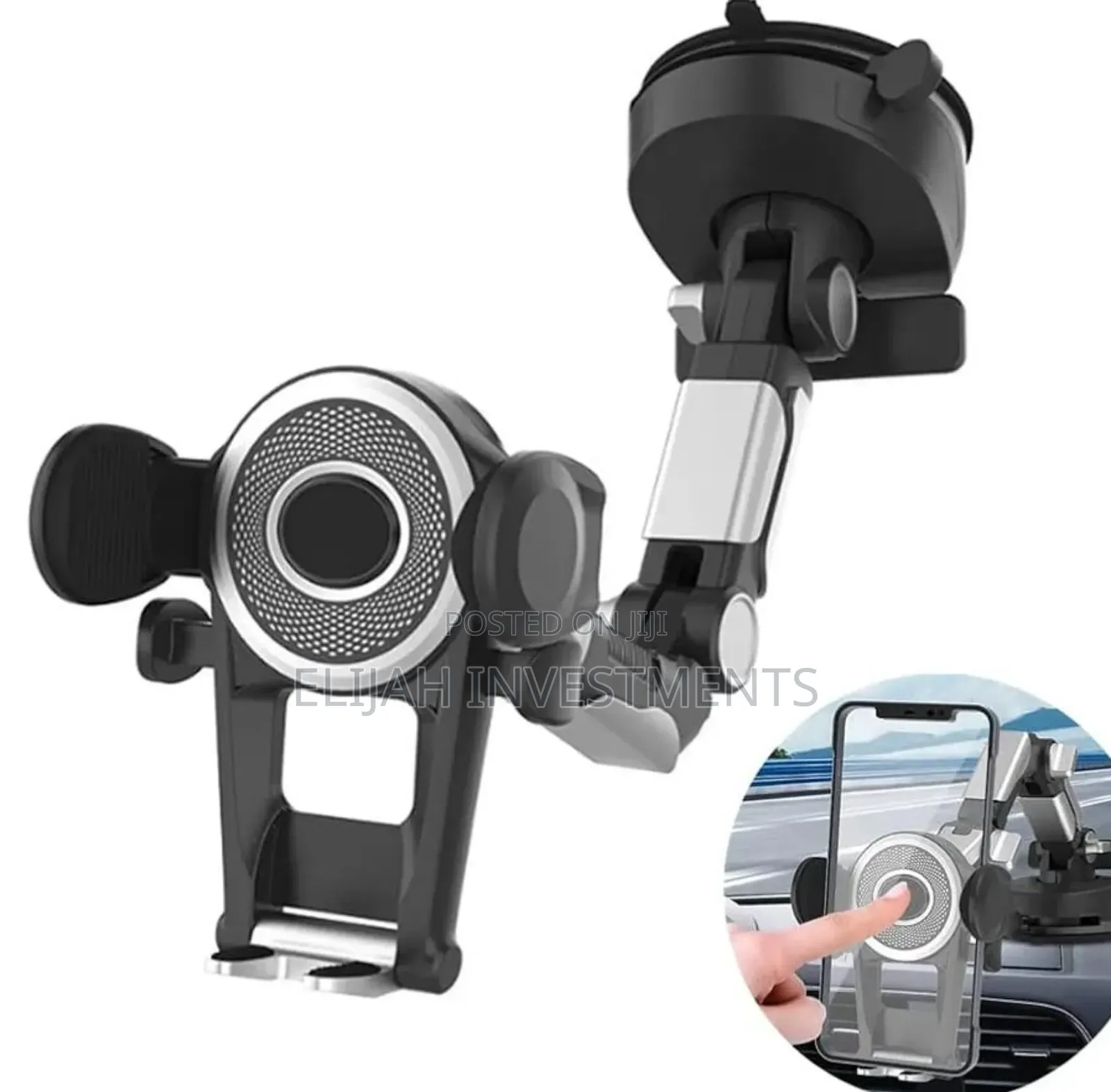 Heavy Duty Cell Phone Holder for Truck Dashboard Windshield