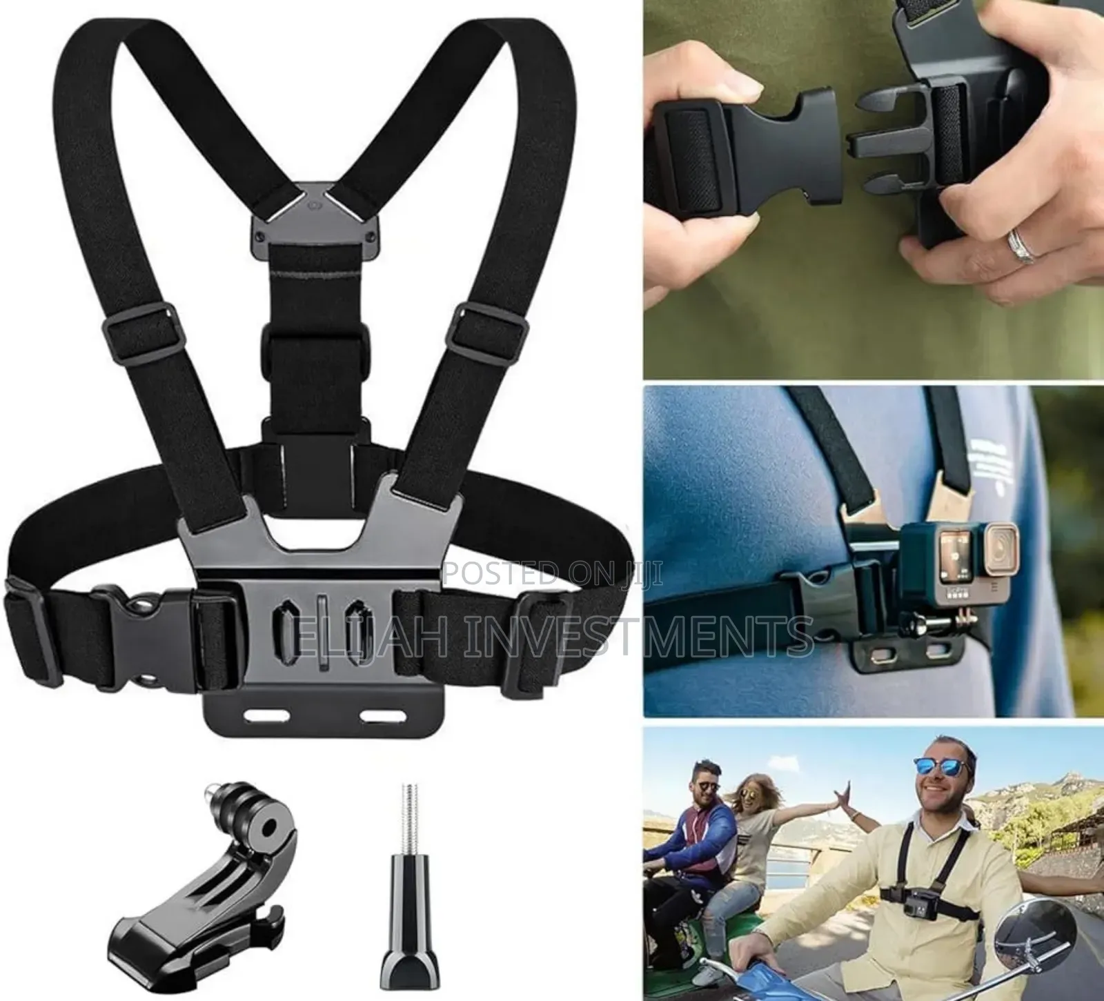 Chest Harness Mount Kit Designed for Action Cameras and Mobile Phones