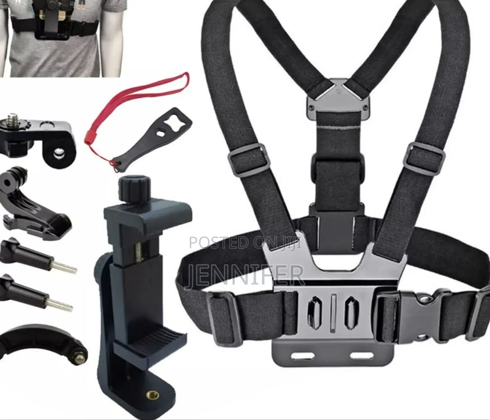 Chest Harness Mount Kit Designed for Action Cameras and Mobile Phones