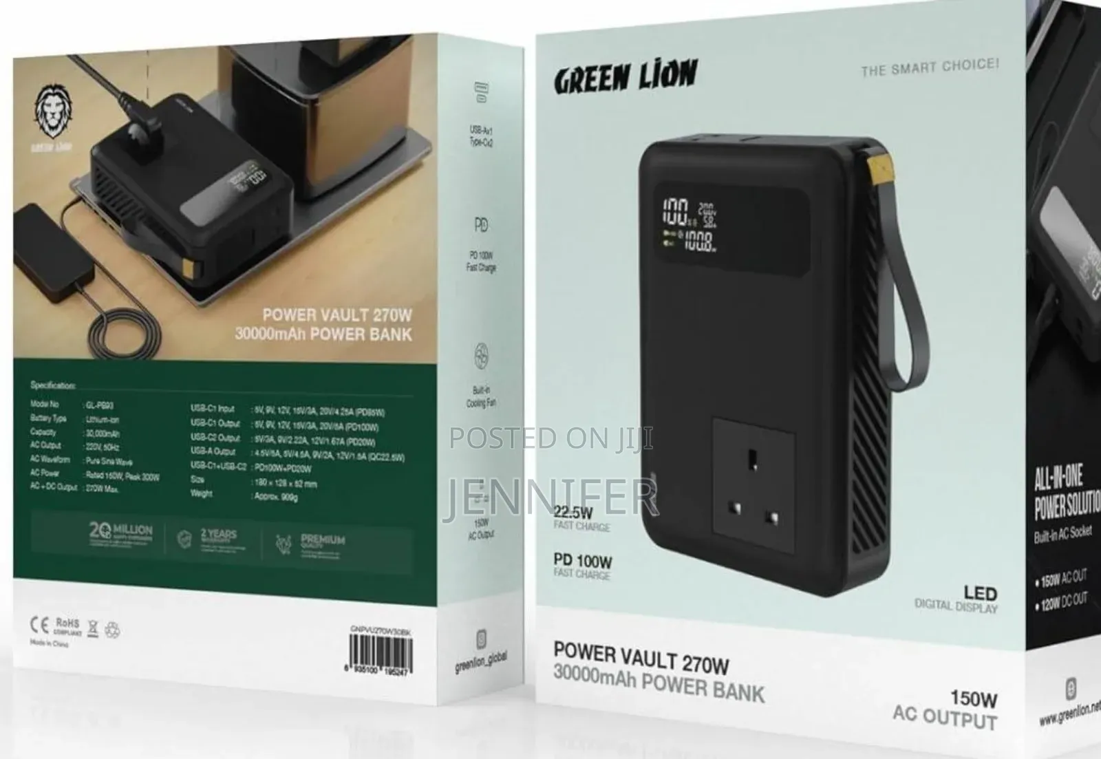 Green Lion Power Vault 270w 30000mah Power Bank