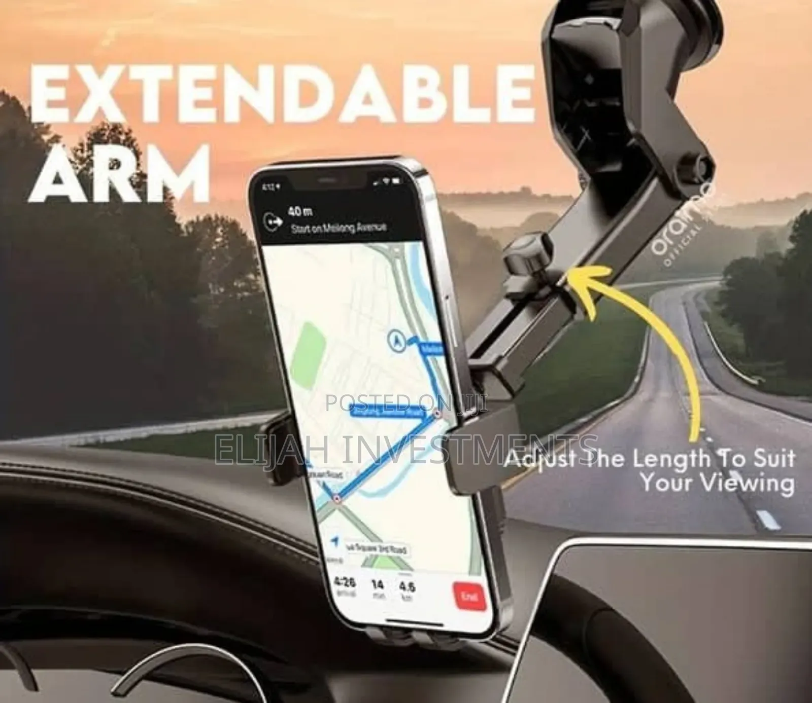 Oraimo Ocm-12 Hydra 3universal Car Phone Holder Secure Car Mount Stand