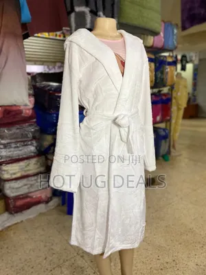 Unisex Cotton Bathrobe - White