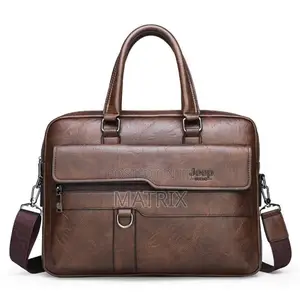 High Capacity Custom Leather Laptop Bag Briefcase