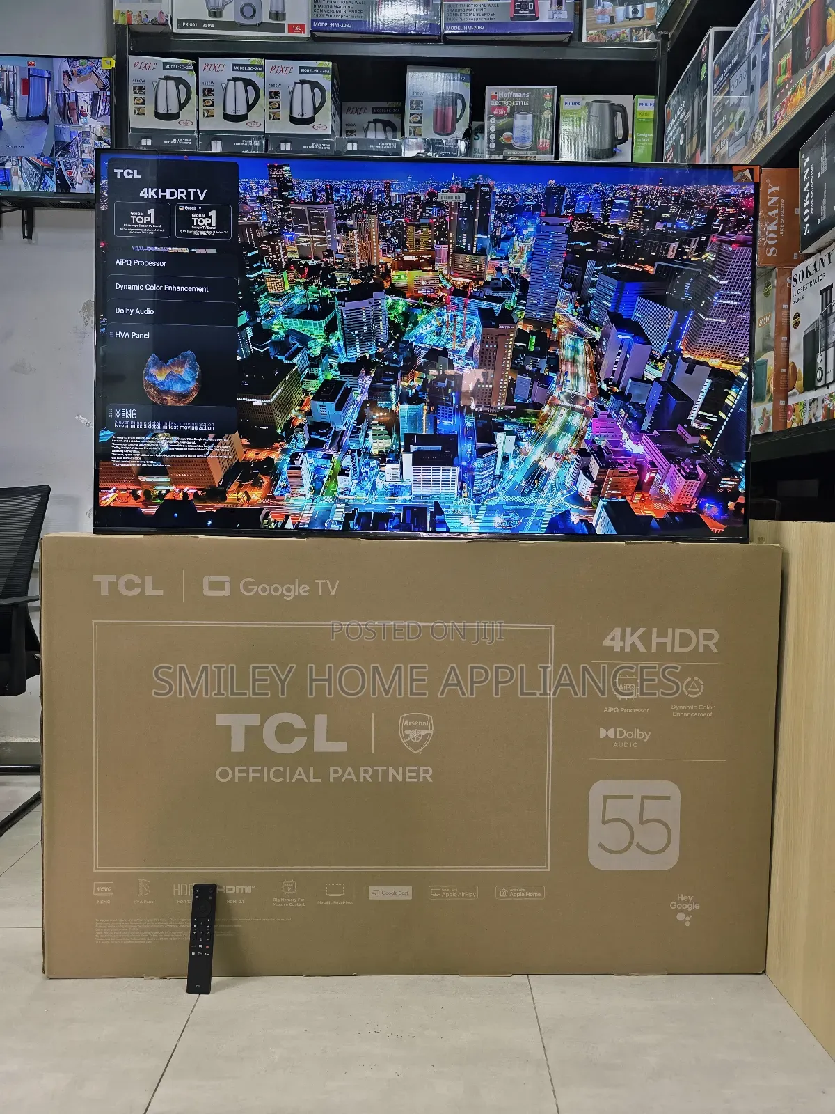 TCL 55inches Uhd4k Google Android Pro Tv With a Aipq Processor