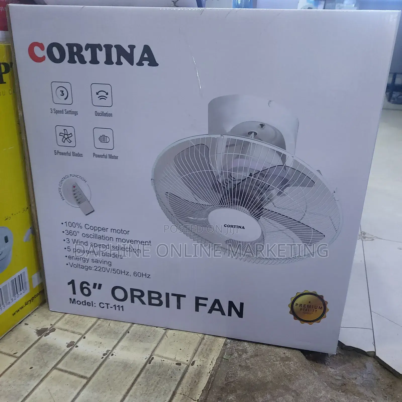 Cortina Ceiling Fan With Remote, Ceiling Orbit Fan Cortina With Remote