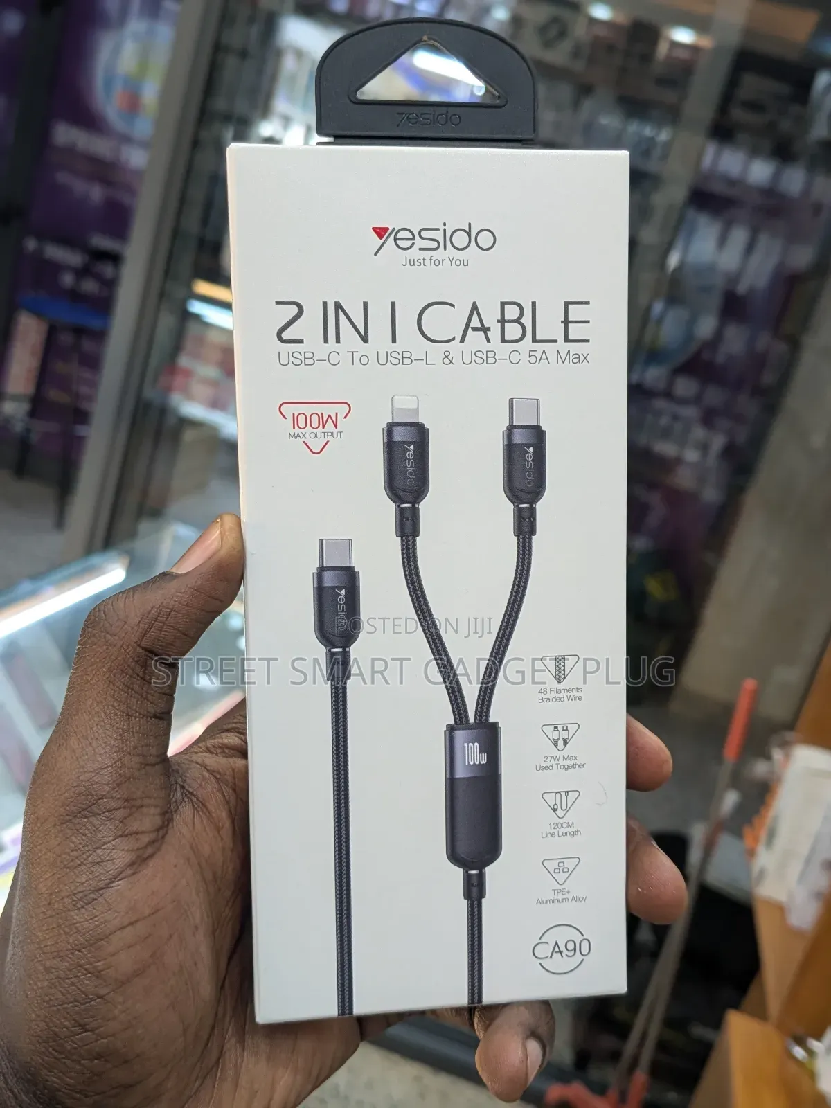 Yesido 2in1 Cable 100watts