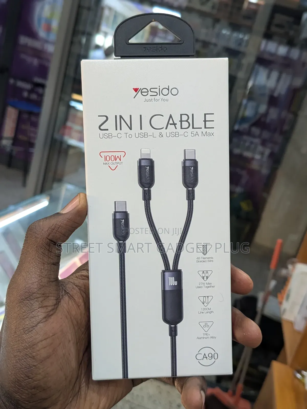 Yesido 2in1 Cable 100watts