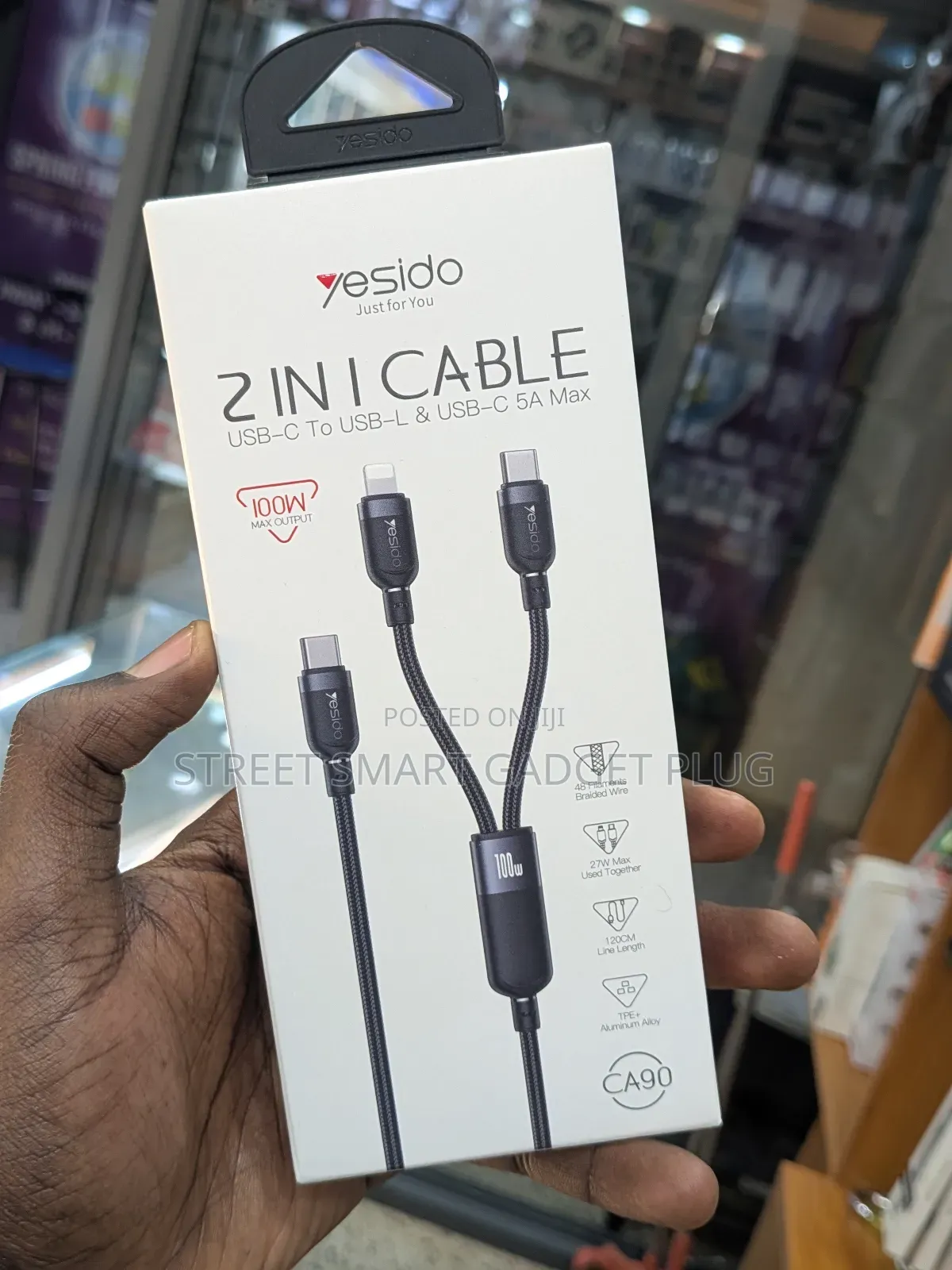 Yesido 2in1 Cable 100watts