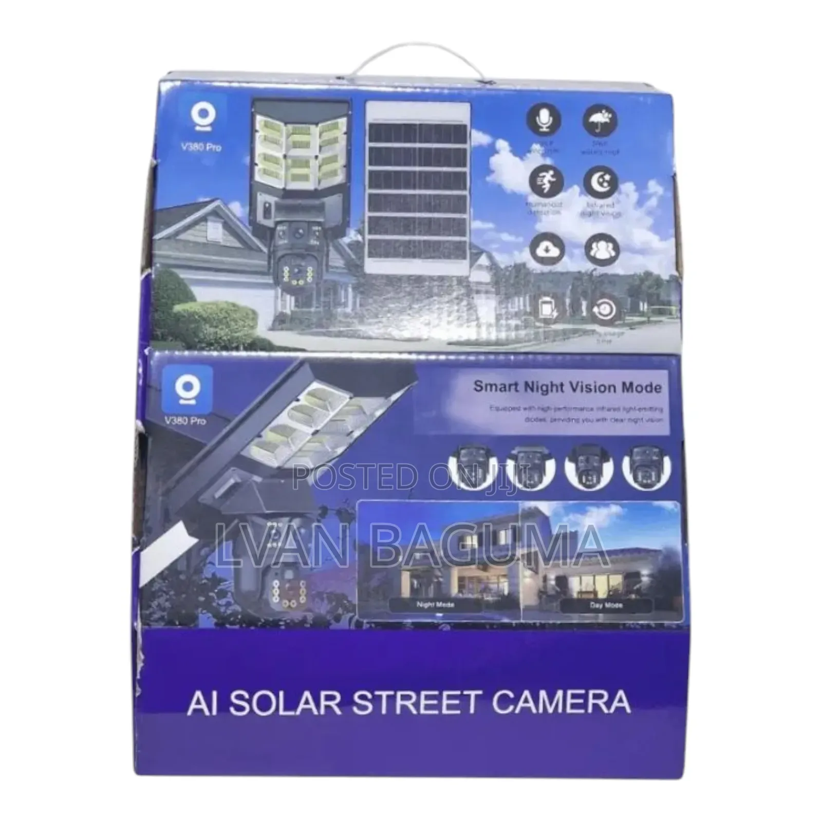 V380 Pro Ai Solar Street Camera - 2 in 1