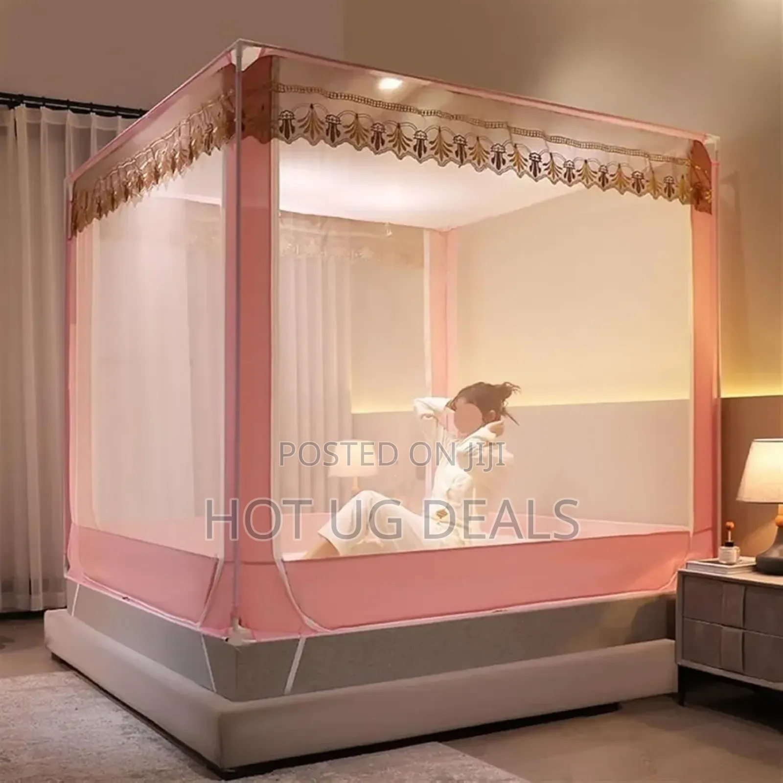 6x6 Elegant Bed Mosquito Net Canopy