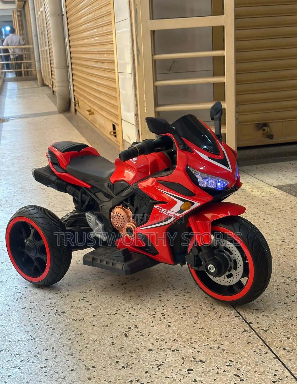 12v 3-Wheel Mini Motorcycle for Children - Ride-on Toy, Red - Aged 1-5