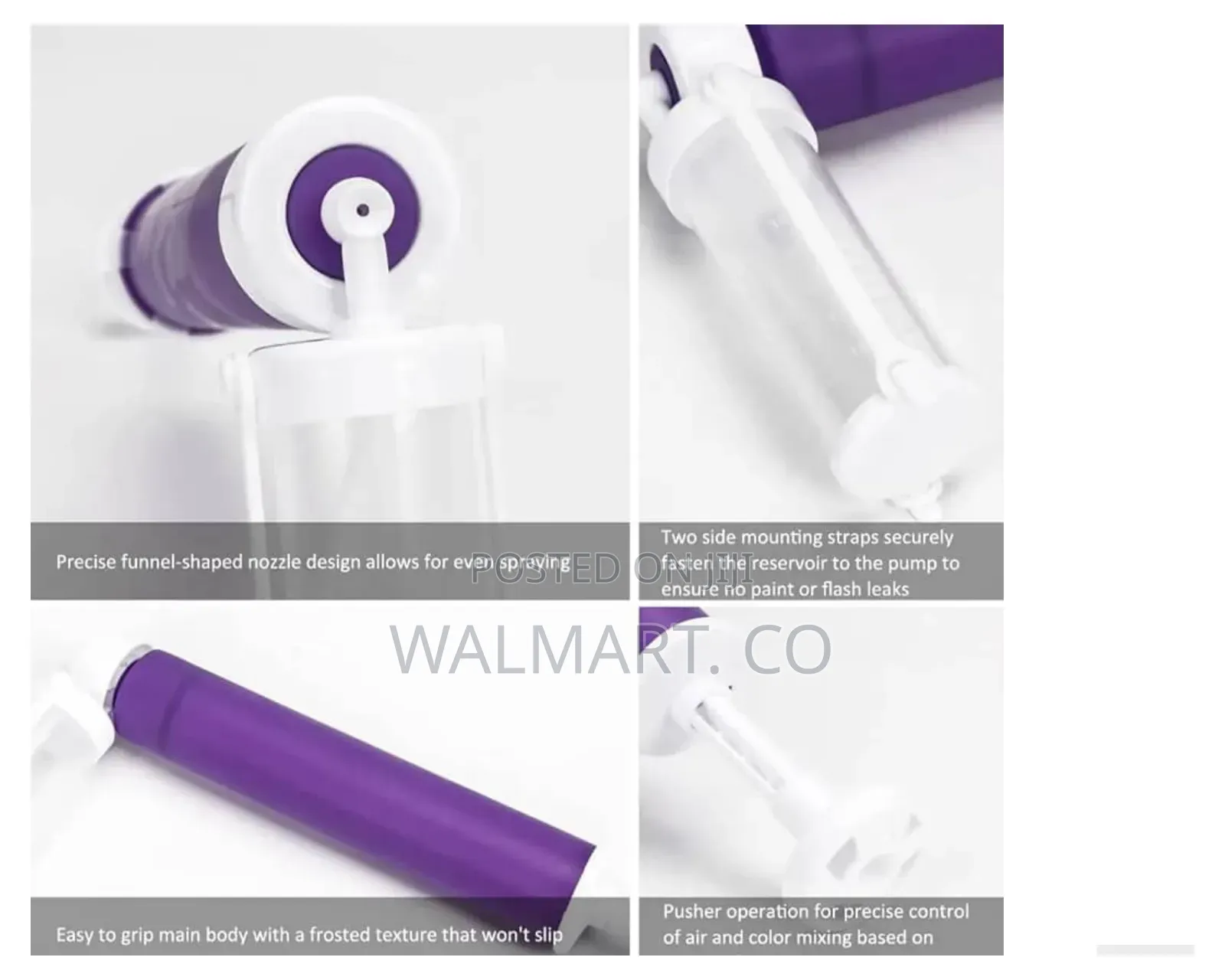Manual Airbrush for Decorating Cakes Wt 4 PCS Tube for Cake Glitter