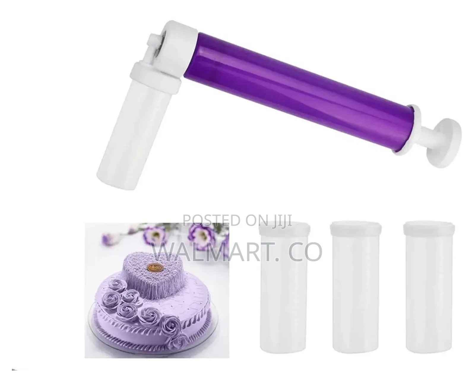Manual Airbrush for Decorating Cakes Wt 4 PCS Tube for Cake Glitter