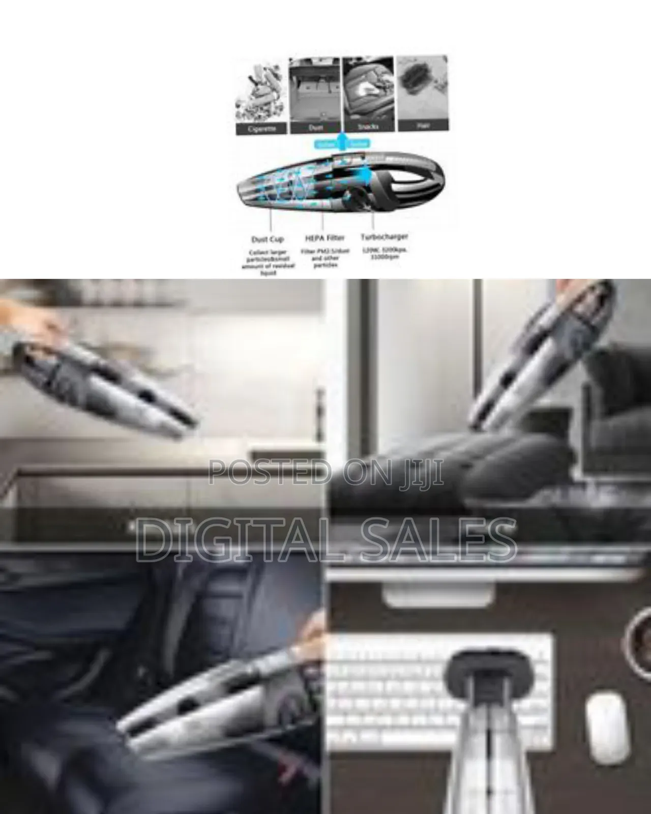 Cordless Handheld Vacuum Cleaner With Led Light, Cord-Free Car Hand Va