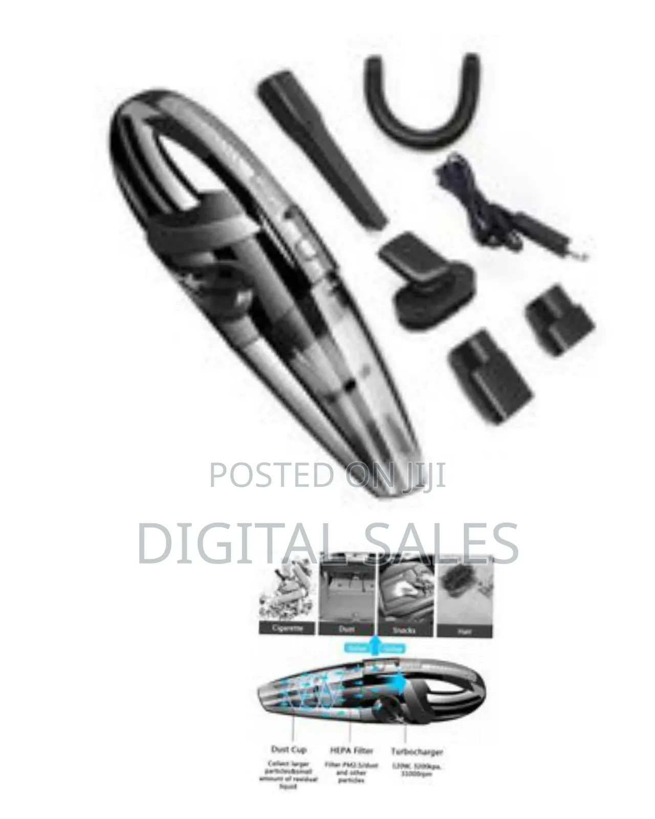 Cordless Handheld Vacuum Cleaner With Led Light, Cord-Free Car Hand Va