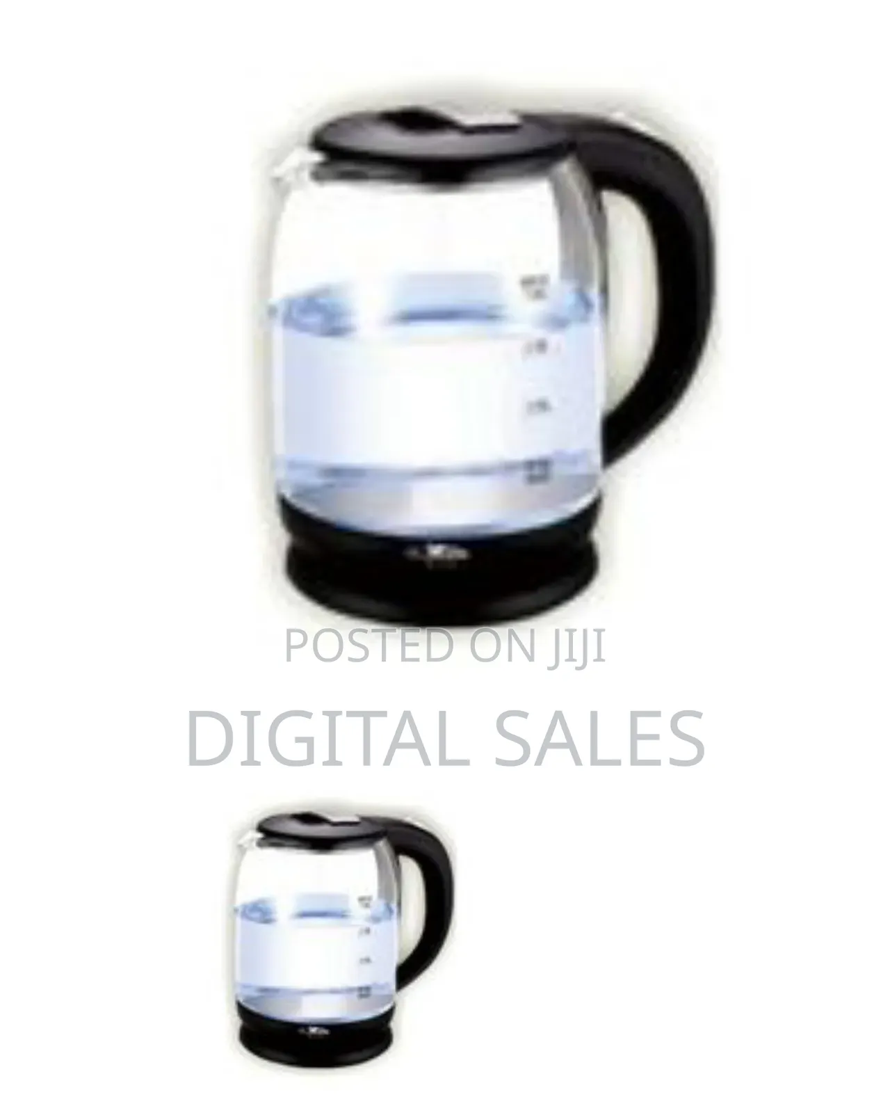 Electro Master 2 Liter Electric Blue Led Glass Kettle Water Boiler Mil