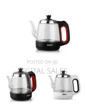 Raf 1.2l Electric Glass Kettle Heat Resistant Boiling Ceramic Glass0