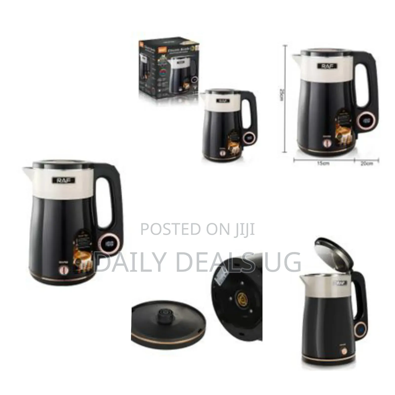 Raf 2.5l Double Layer Cordless Electric Kettle WWTH Auto Shut-Off