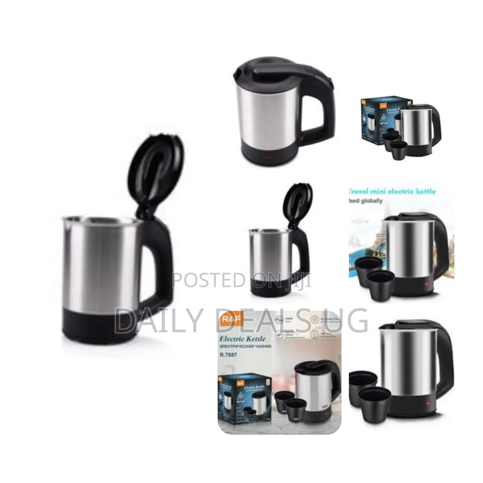 Raf 0.5l Small Stainless Steel Travel Electric Kettle