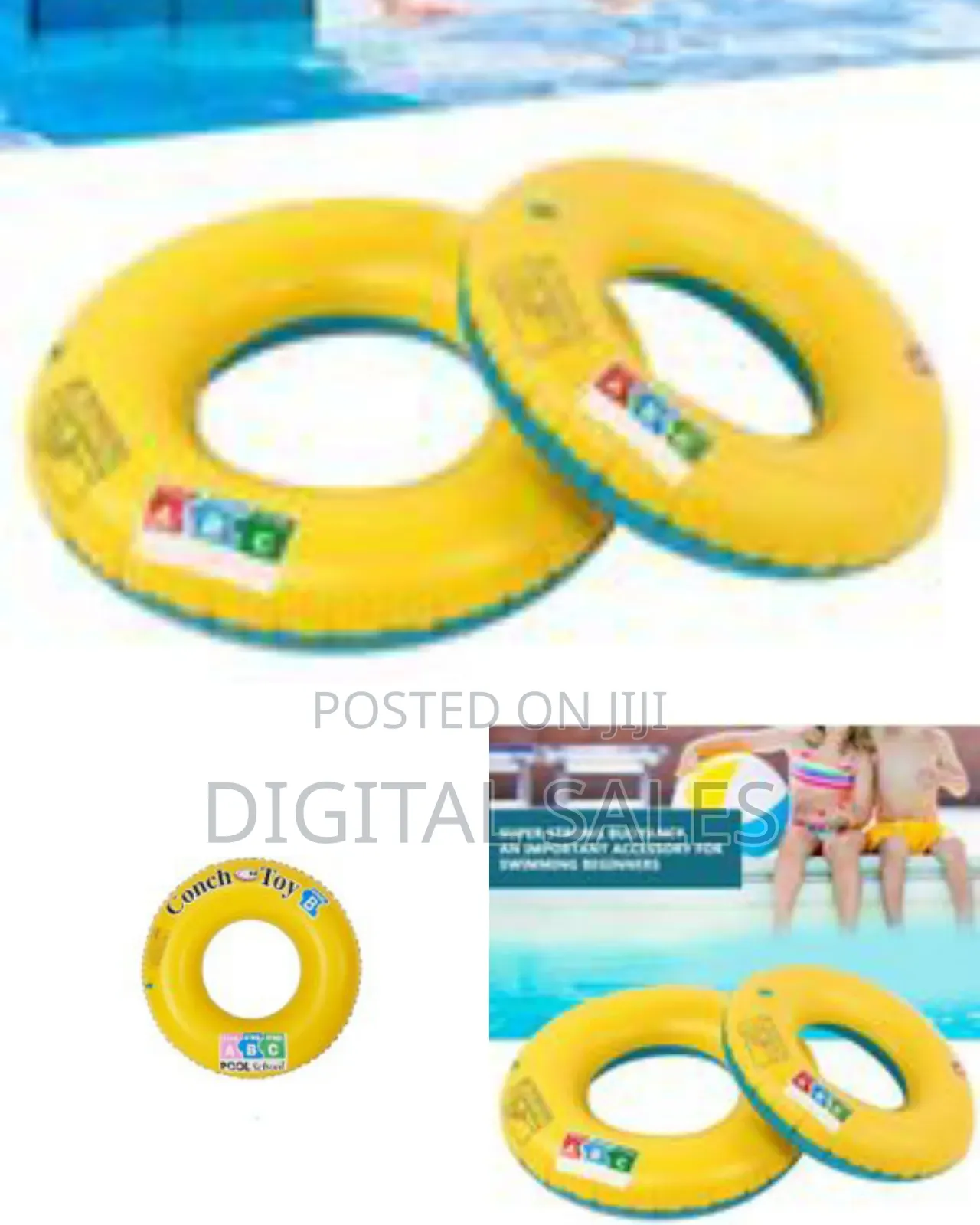 70cm Rubber Swimming Ring Pool Float: Kids and Adults Inflatable Lifeb