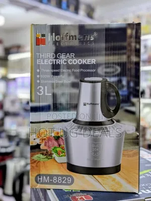 Hoffmans 3 Litre Food Processor Vegetable Chopper Meat Grinder Mincer