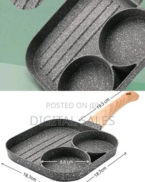 3-Section Nonstick Frying Pan - Divided Fry Pan With Maifan Stone in ...