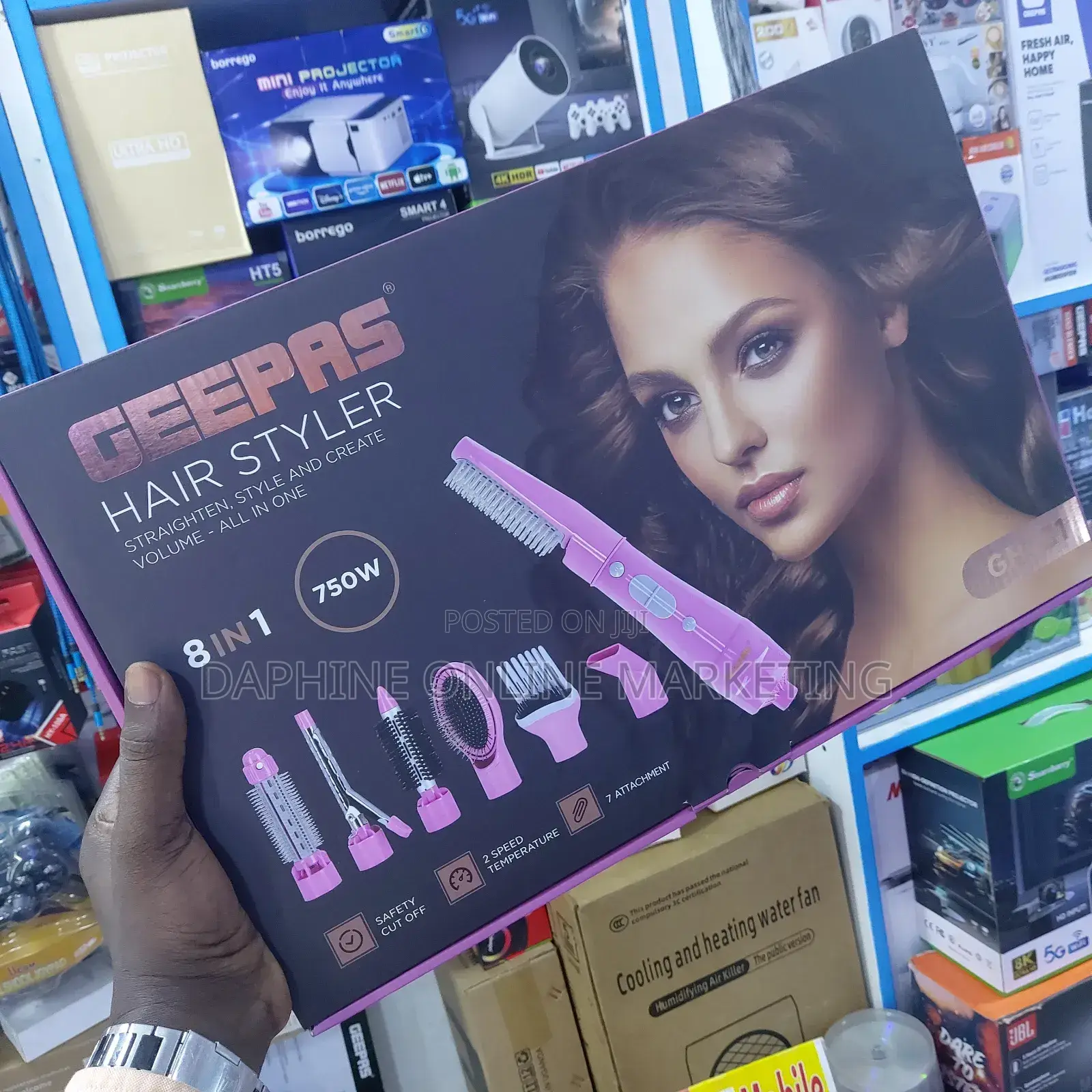 Hair Styler Geepas 8 In 1, Hair Straightener And Styler Geepas