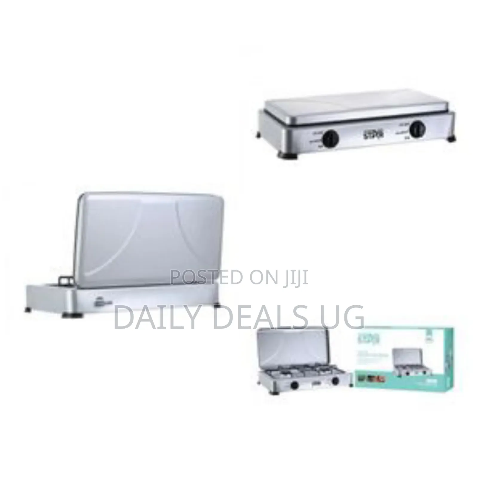 Winningstar 2 Burner Gas Cooking Stove With Lid Automatic Ignition