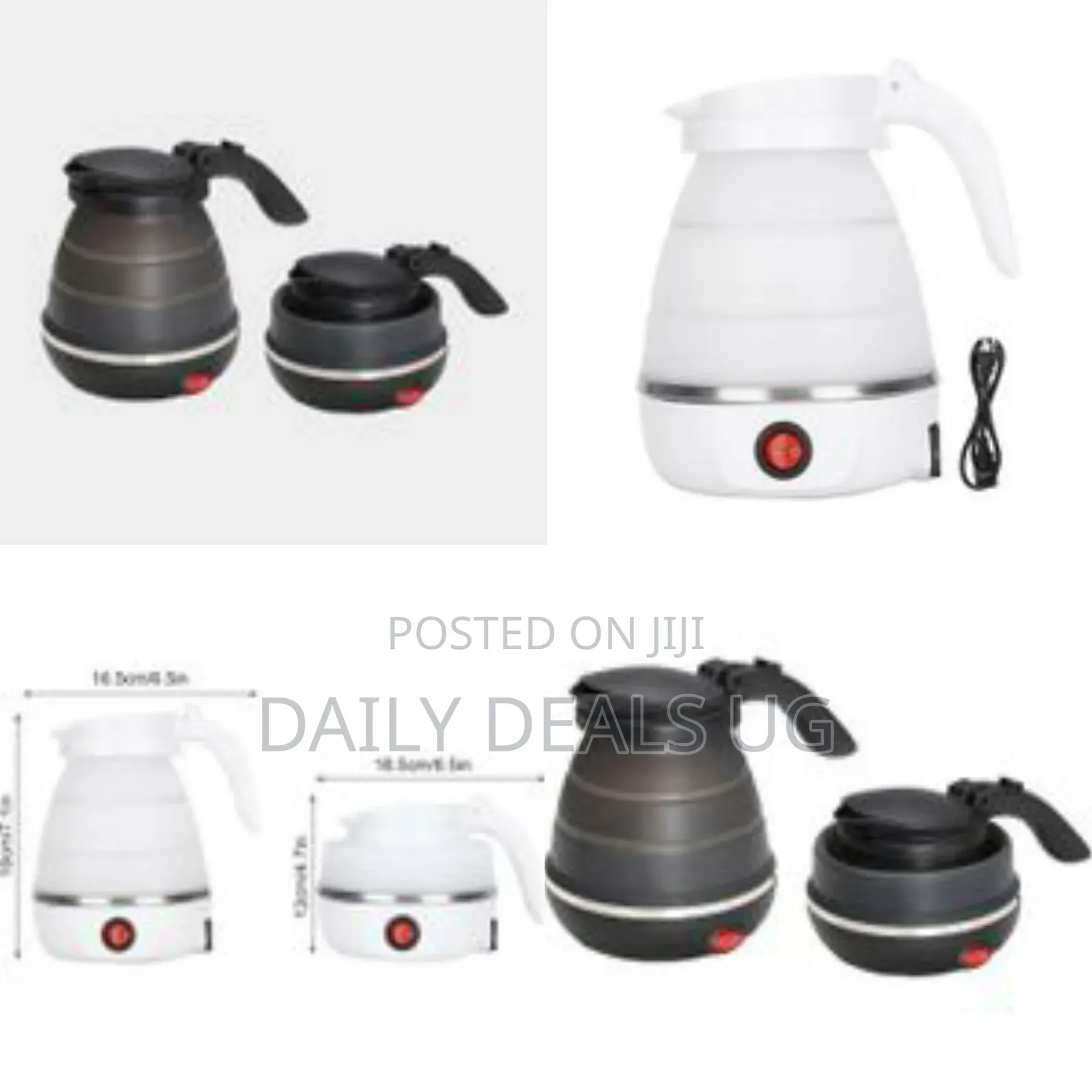 Portable Travel Folding Heating Electric Water Kettle 600ml Mini Food