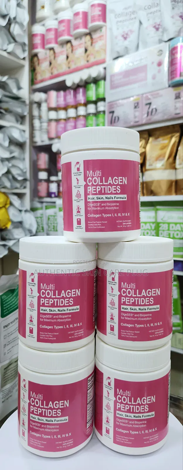 Multi Collagen Peptides Dietary Supplement Marketed for Hair,Skin Nail