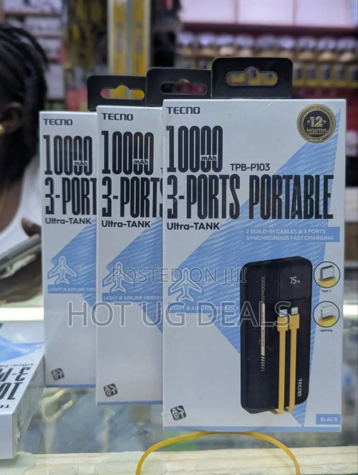 Tecno 10000 Mah Fast Charging Power Bank